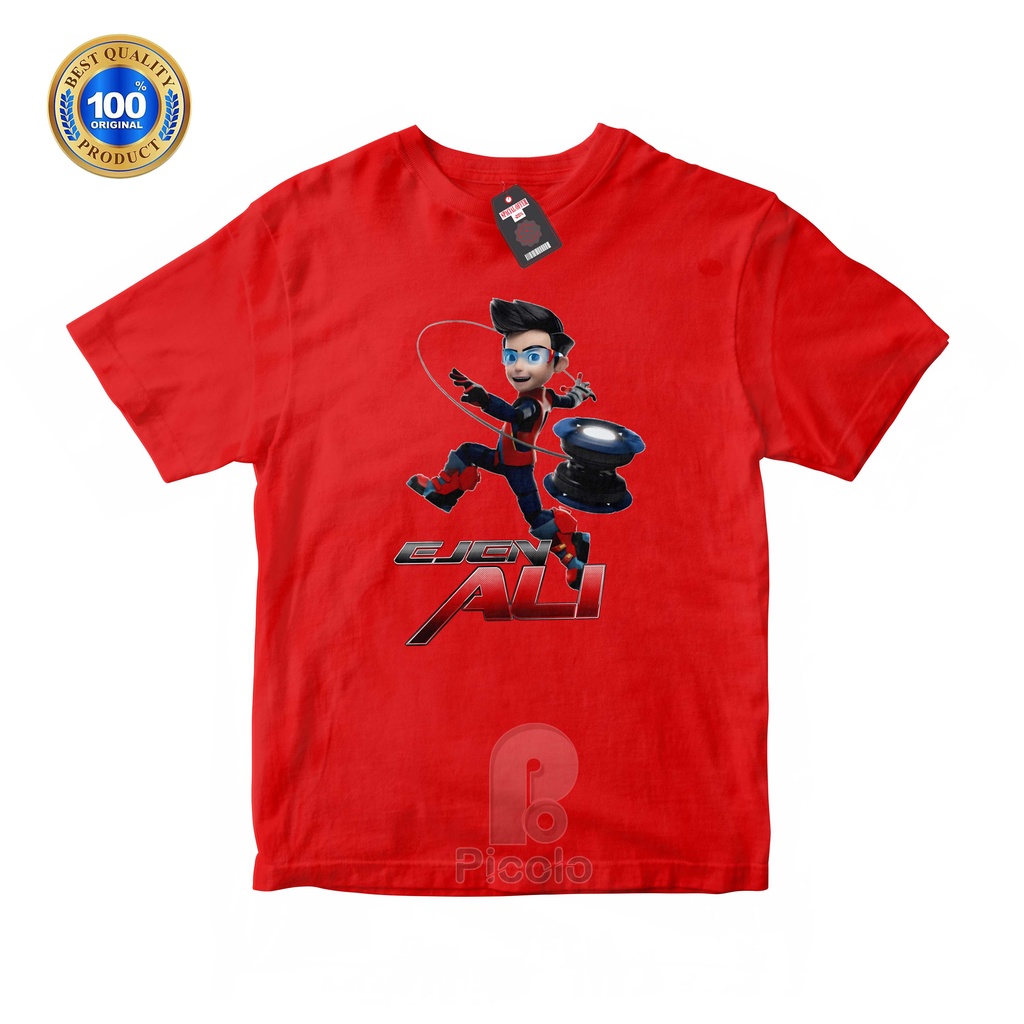 (FREE NAMA) BAJU KAOS ATASAN ANAK MOTIF EJEN ALI Bahan COTTUN