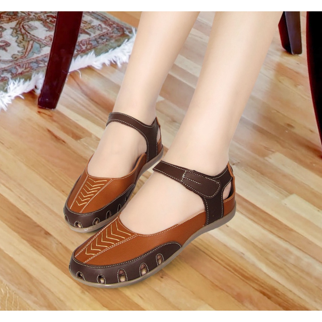 Sepatu Sandal Wanita Flat Mulan 1213