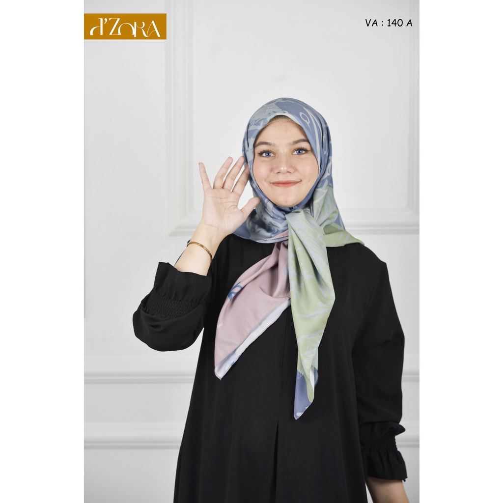 d'ZORA HIJAB KERUDUNG SEGI EMPAT MOTIF PRINTING