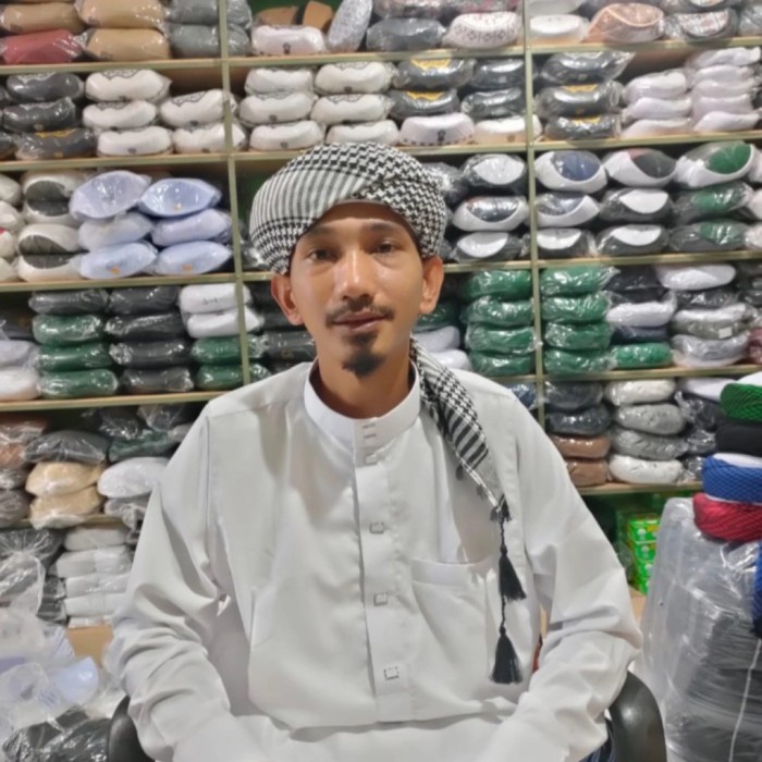 Peci Kopyah Kopiah Udeng Udeng Sorban Imamah Permanen Anak Dewasa - Hitam Putih, 9 (V7P4) Habib Sant