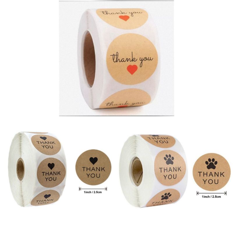 

[ , ] 10/50Pcs Sticker Thank You Mini / Stiker Segel Label Terima Kasih, Happy Birthday Vintage Part 5