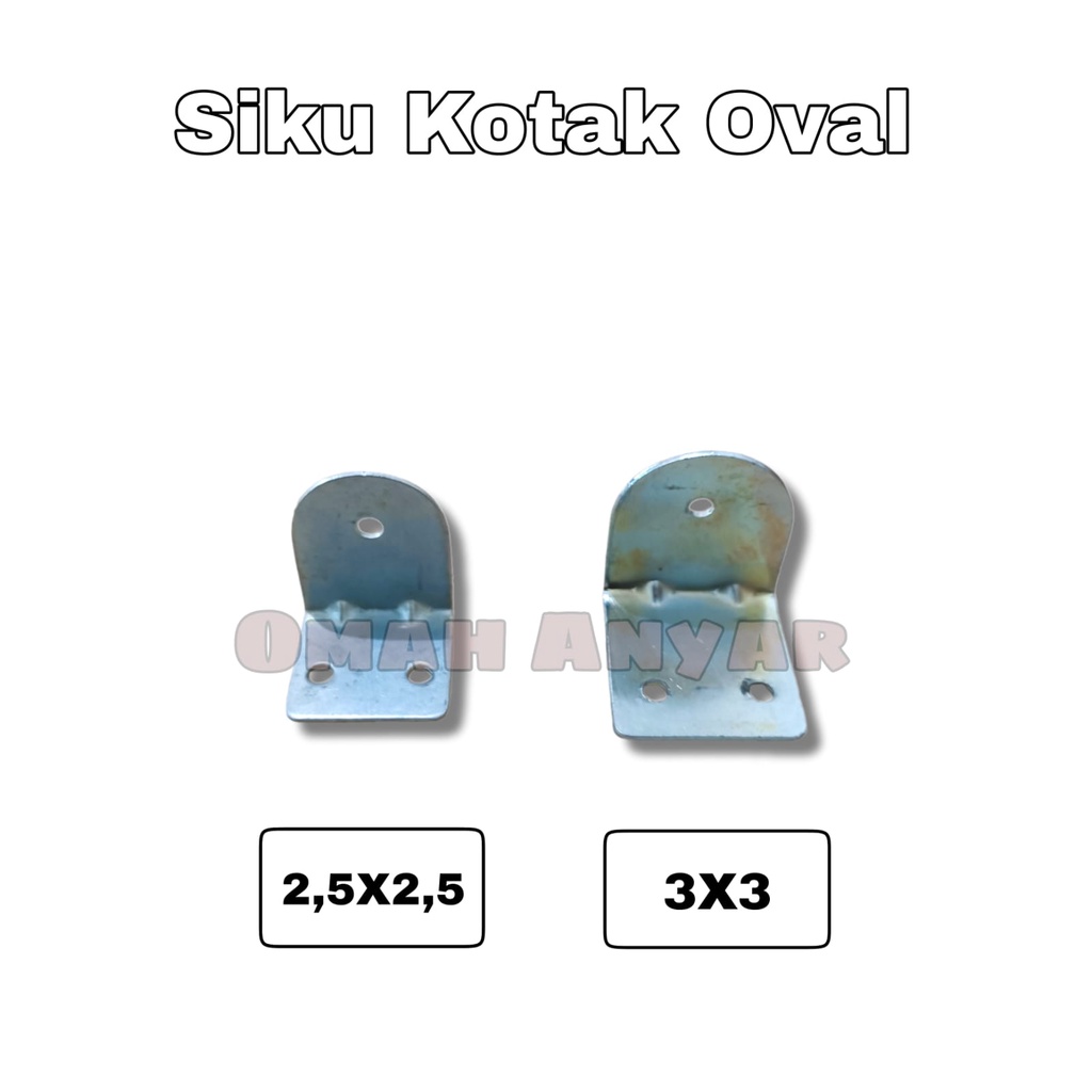 Plat Siku L Lemari Rak Oval Kotak