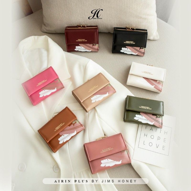 AIRIN WALLET JIMS HONEY ORIGINAL 100% Dompet Lipat Dompet Mini Dompet Wanita