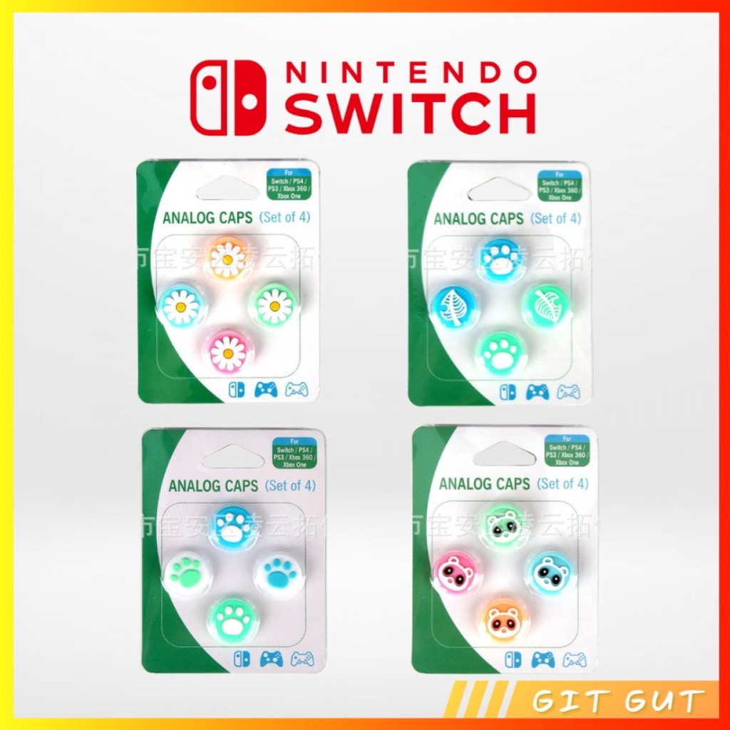 Thumb Grip Set 4 Pcs Analog Joycon Cap Nintendo Switch V1 V2 Lite OLED