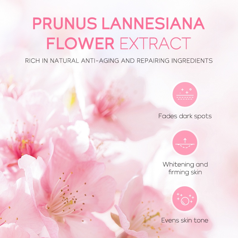 LAIKOU Sakura 3pcs Skin Care Set Serum Mengencangkan Pori-pori Krim Pelembap Memudarkan Noda Krim Mata Memudarkan Kerutan
