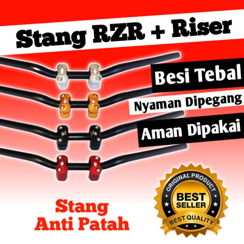 Raiser Stang Setang Stir RZR Universal RX King Vixion CB150R Beat Street X Ride Satria FU Verza Tige