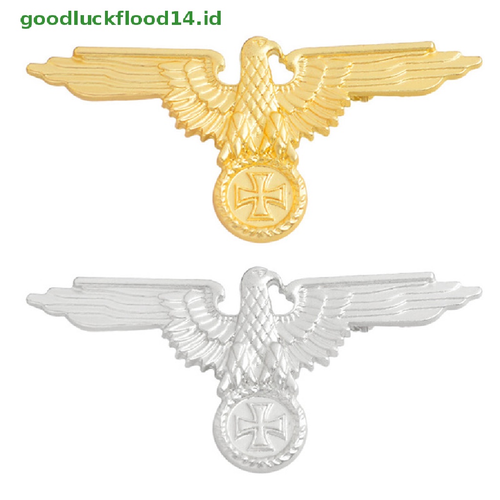 [GOOGFOUR] Eagle Militer Cross Hewan Kerah Bros Pin Lencana Korsase Bros Perhiasan [TOP]