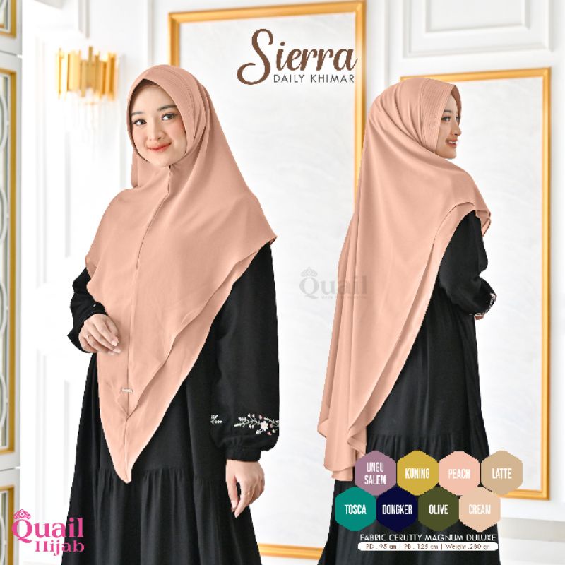 Hijab Instan Bergo Jumbo Ceruty SIERRA Original Jilbab Quail