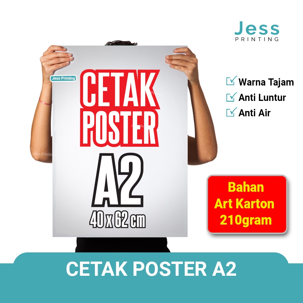 

Cetak Poster A2 Murah Mengkilap Bahan Art Karton 210 gram Anti Air