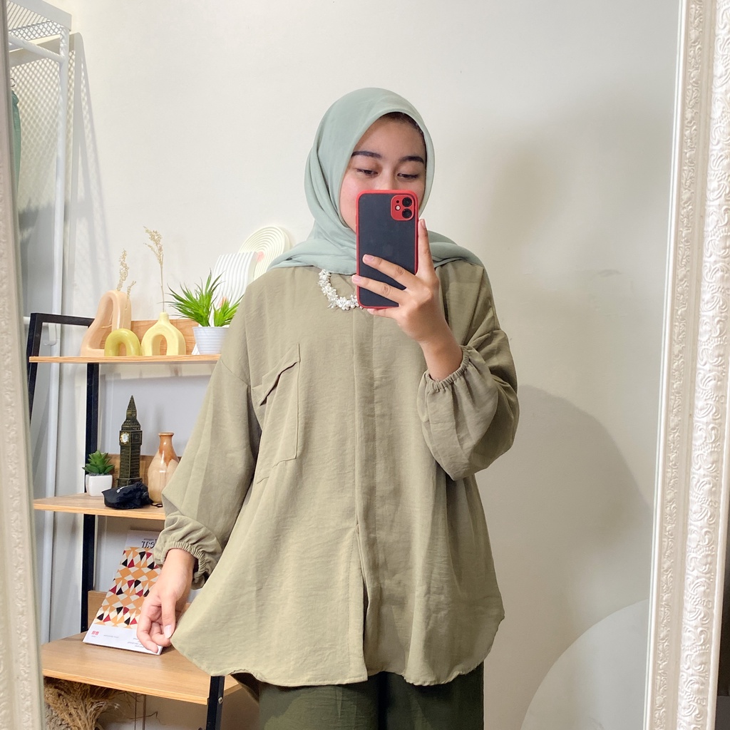 Atasan Wanita Crincle Airflow Camelia Blouse