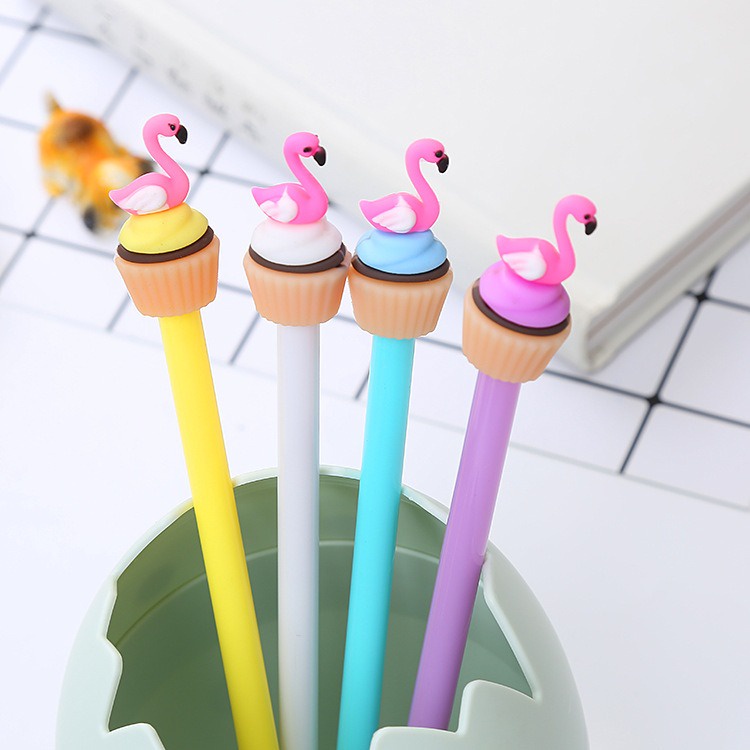 4pcs Pena Pen Pulpen Gel Set Tinta Cair Flamingo OSM-ST0189