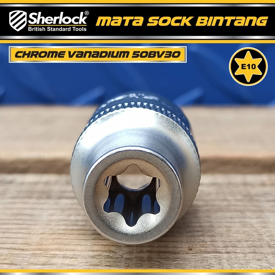 SHERLOCK MATA KUNCI SOK BINTANG E10 - E24 MM 1/2 INCH SOCK SHOCK 1/2&quot;