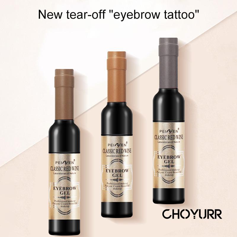 【COD】Eyebrow Tattoo Tint Alis Gel Wine Krim Alis Eye Brow  Tahan Air Tahan Lama Easy To Use Makeup Tools Murah Import-CH