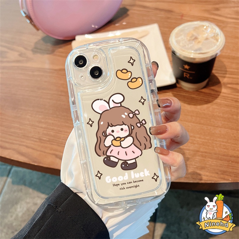 Soft Case Silikon Motif Kartun Perempuan Untuk iPhone 14 13 12 11 Pro Max X Xr Xs Max 8 7 6 6s Plus SE 2020