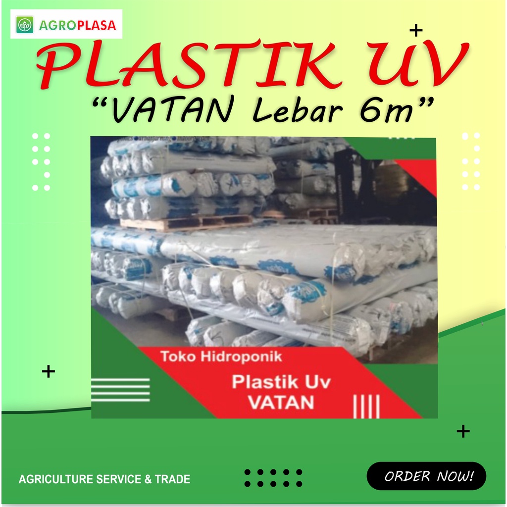 Plastik UV Vatan Turki 1 Roll lebar 6 meter untuk Greenhouse