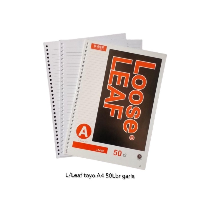

Kertas Kertas Binder Note Isi Refill Loose Leaf A4 Isi 50 Garis 30 Lubang