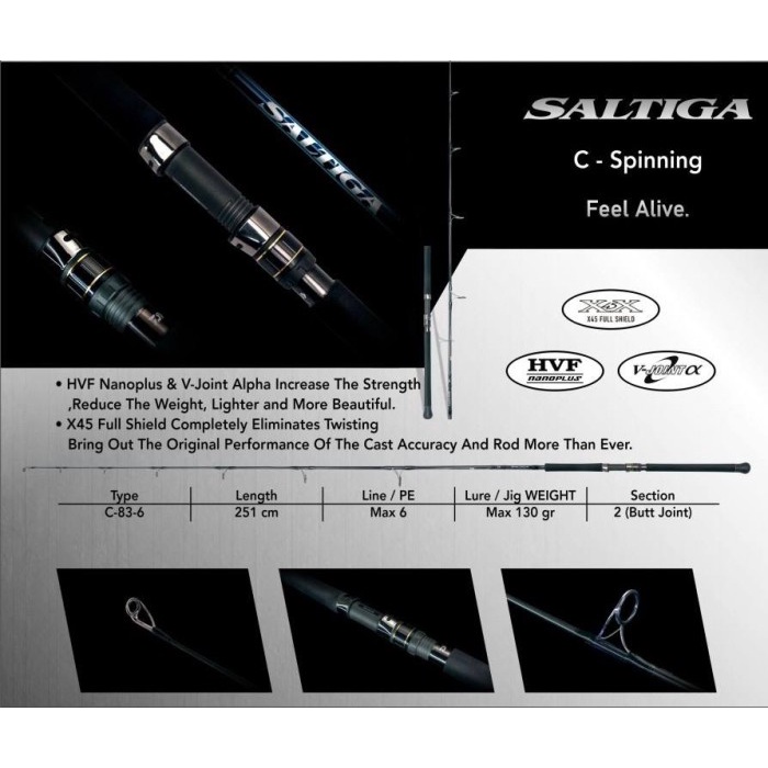 Buruan beli] ROD / JORAN DAIWA SALTIGA C-83-6 GARANSI RESMI DAIWA