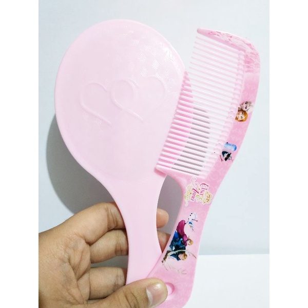 SM01 Sisir Gagang + Cermin Gagang Besar 16cm &quot;termasuk packing bubble&quot;