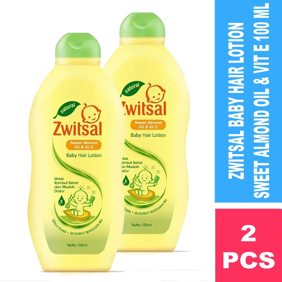 PROMO Zwitsal Baby Hair Lotion Sweet Almond Oil &amp; Vitamin E 100ml - Buy 1 Get 1