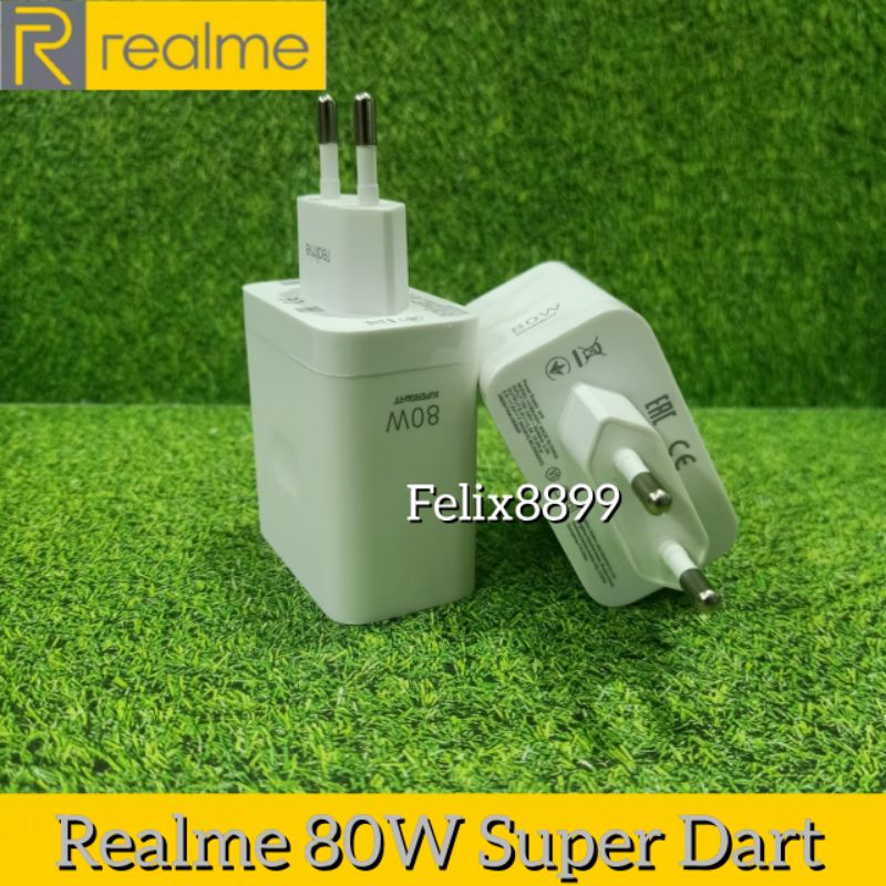 Charger Realme 7 8 9 Pro 9 Pro+ 10 Pro+ Plus Original 80W Super Dart Type C