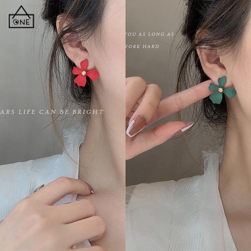 COD❤️Anting Bunga Besar Korea Fashion Gaya Aksesoris Wanita-A.one