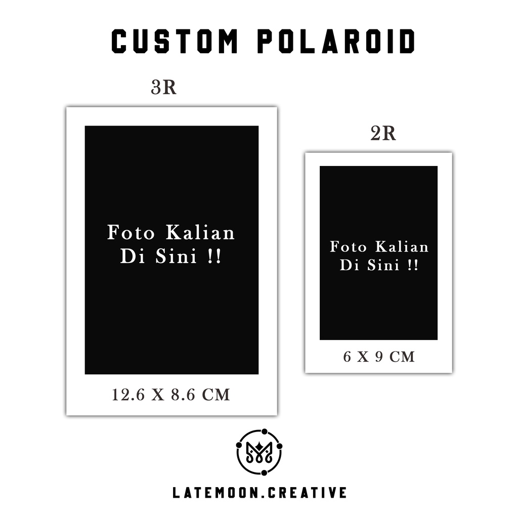 (BISA COD) CUSTOM POLAROID UK 2R &amp; 3R MURAH (PRIA &amp; WANITA)