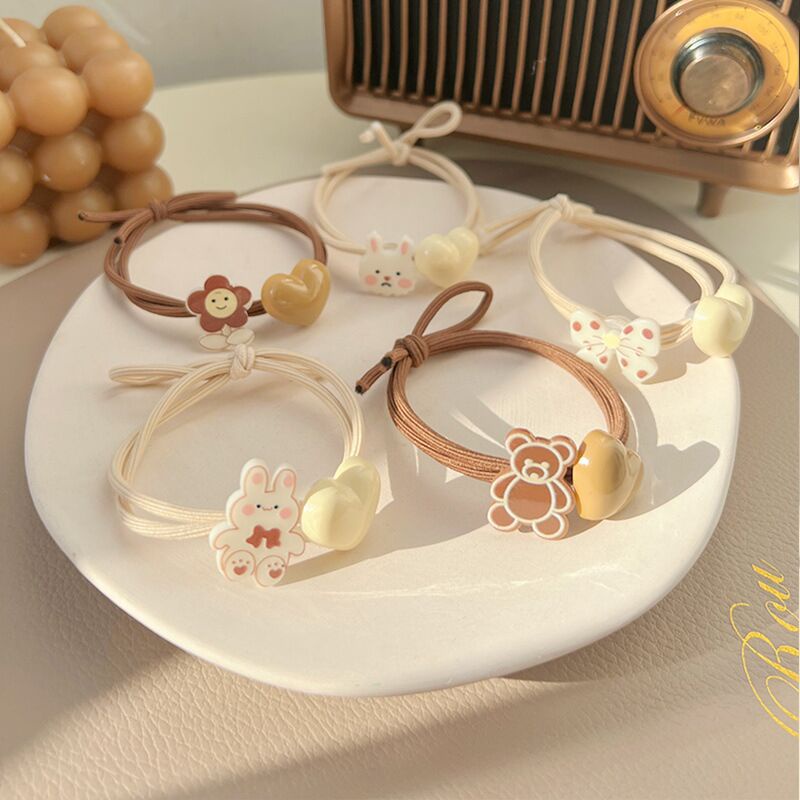 𝐈𝐧𝐝𝐨𝐥𝐢𝐧𝐞 𝐋𝐚𝐦𝐩𝐮𝐧𝐠✔️𝟗𝟏𝟎 Ikat Rambut Karakter Bear Love Kunciran Korean Style Hair Ring Fashion Import COD