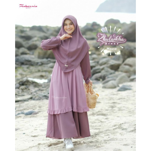 ZHULAEKHA DRESS ONLY MAUVE SIZE XL BY ZABANNIA/ZULAIKHA DRESS
