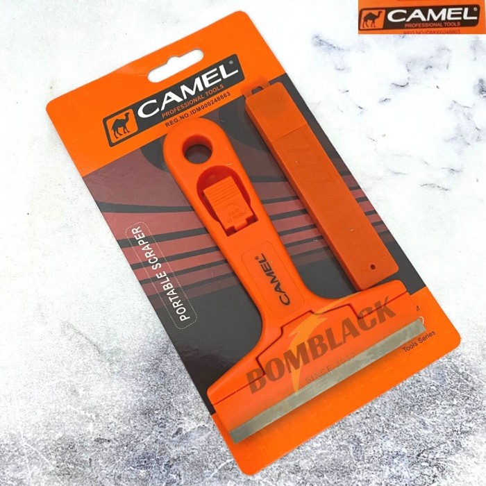 CAMEL Portable Scraper Pisau Pembersih Kaca Ubin Lantai + Refill Pisau