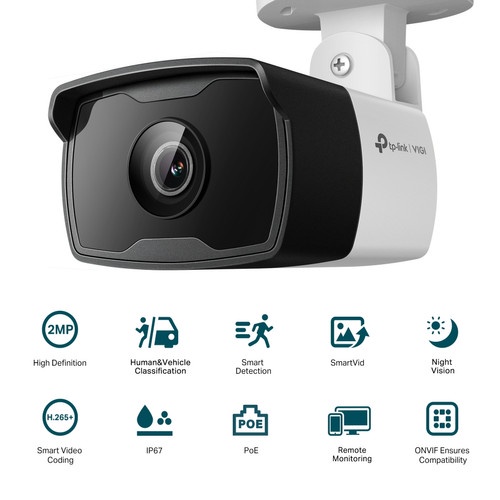 Tp-Link CCTV Security VIGI C320I 4mm VIGI 2MP IR Bullet Network Camera