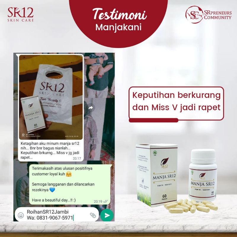 SR12 Manjakani Perapat Vagina Perapat Miss V Melancarkan haid Membersihkan Miss V