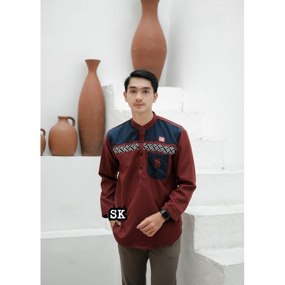 Baju Koko Dewasa Muslim Lengan Panjang Terbaru