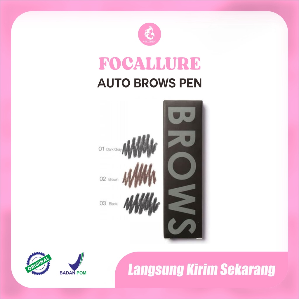 Focallure Auto Brows Pen| 1g| BPOM|Original