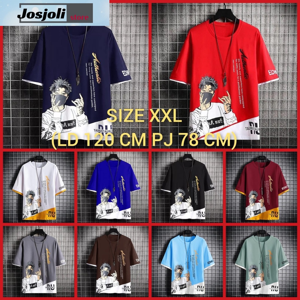 JOSJOLI_STORE/Baju Oblong Taurus/Pakaian Pria Dewasa Lengan Pendek/M L XL