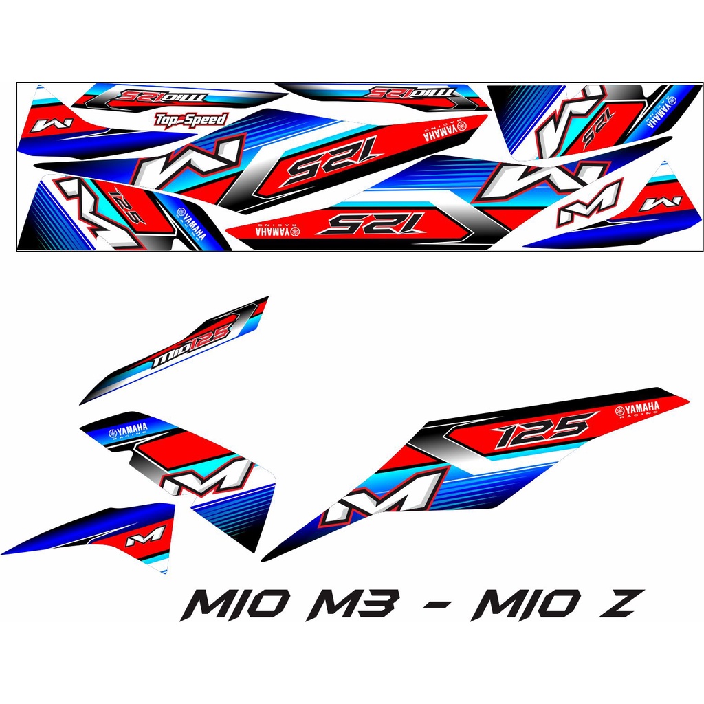 STIKER RACING M3 / STRIPING YAMAHA ALL MIO M3 MIO Z VARIASI CUSTOM STIKER M3 / MIO Z RACING MOTIF
