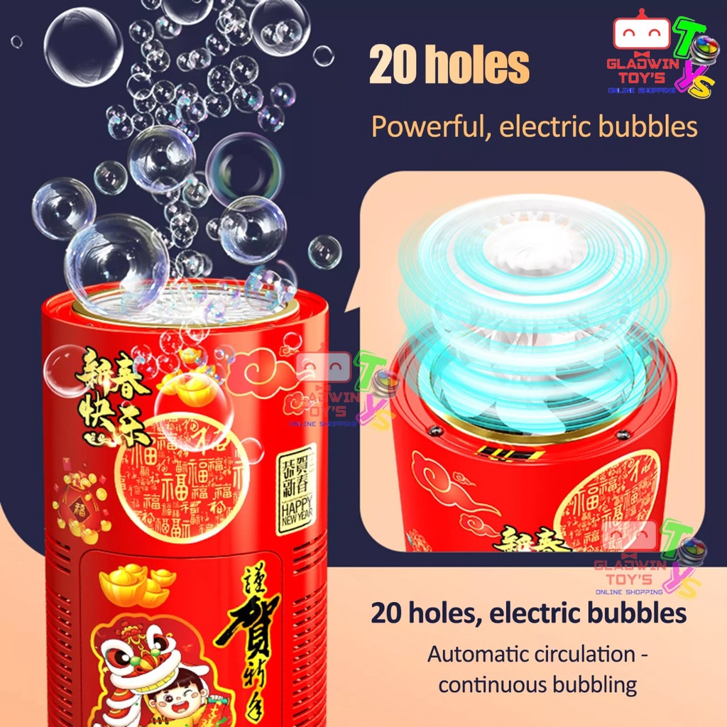 MAINAN BUBBLE IMLEK BESAR AUTOMATIC BUBBLE MERCON SUARA DAN LAMPU