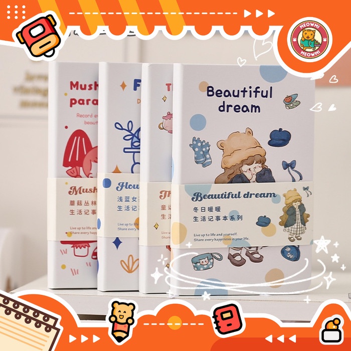 Diary Buku Diary Aesthetic Full Decor Buku Agenda Planner Lucu Korea Mb0126