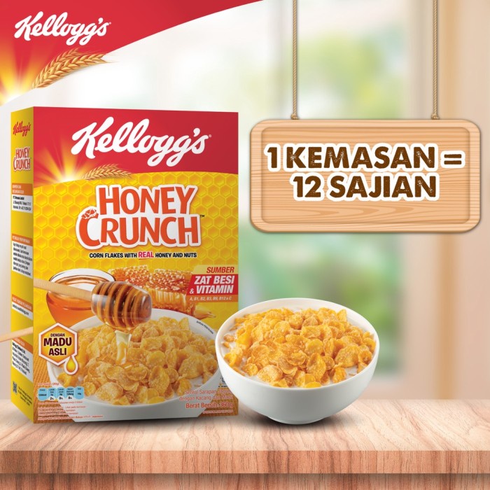 

[BISA COD] Kelloggs Honey Crunch Corn Flakes Sereal 360g