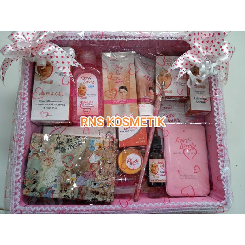 PAKET SESERAHAN FAIR&LOVELY/PAKET MAKE UP KOSMETIK/SESERAHAN NIKAH/KADO ULANG TAHUN