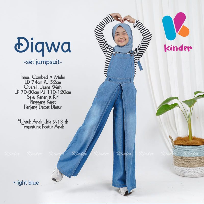 DIQWA ORI KINDER | Set Jumpsuit Perempuan Remaja