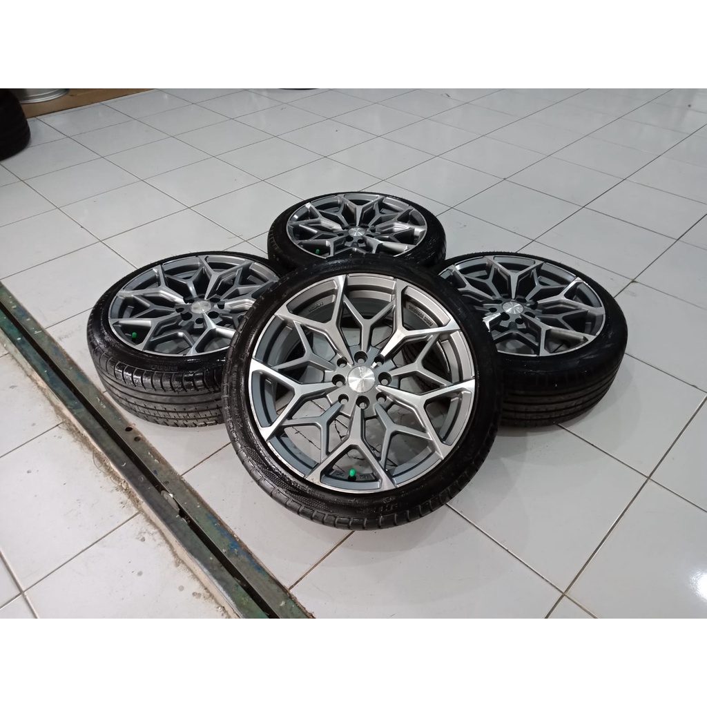 Pelek Mobil Racing Ring 17 Merk HSR Wheel Tipe Myth01 Bisa Untuk Jazz Yaris Mobilio Corolla Soluna
