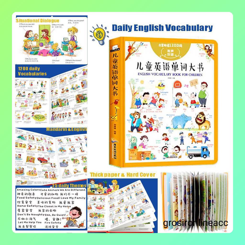 L Story Book kids Anak Belajar English Mandarin Scan QR Code Bilingual cover warna buku