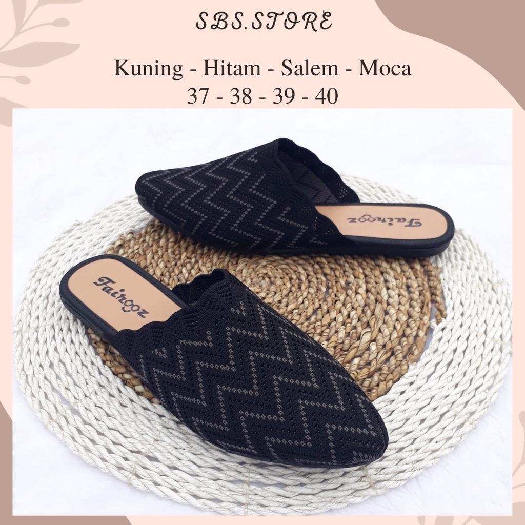 Sandal Sepatu Flat Bapau Wanita Rajut Import Kekinian/Flatshoes Sol Karet Berkualitas Terbaru