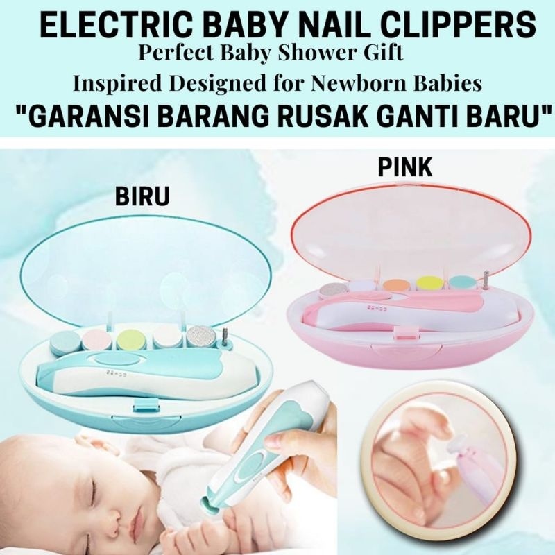 Gunting Kuku Bayi  Pemotong Kuku Nail Elektrik Trimmer Baby Baby Set Trimmer Alat Kikir Kuku Elektrik/Kaki dan Tangan 6 in 1 Pemotong Kuku Pemotong Kuku Elektrik