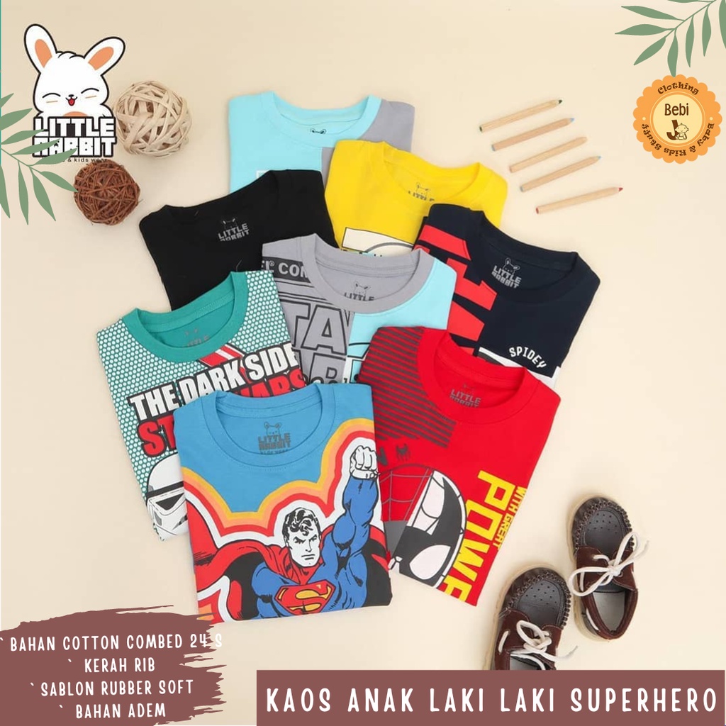 KAOS ANAK LAKI LAKI KARAKTER HERO SZ 2-8TH