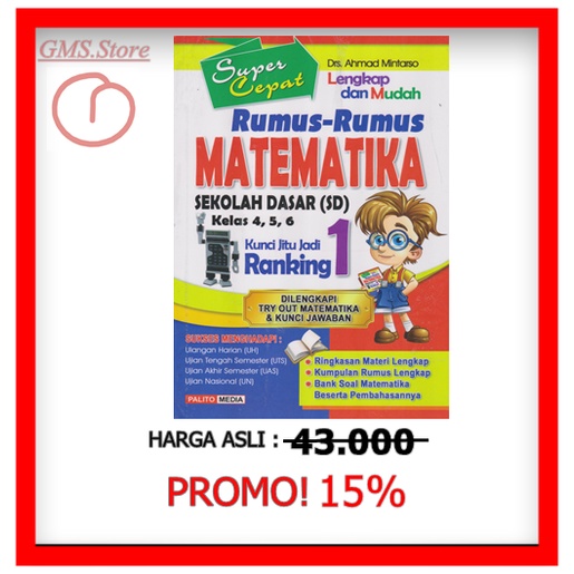 SUPER CEPAT RUMUS-RUMUS MATEMATIKA SD KELAS 4,5,6