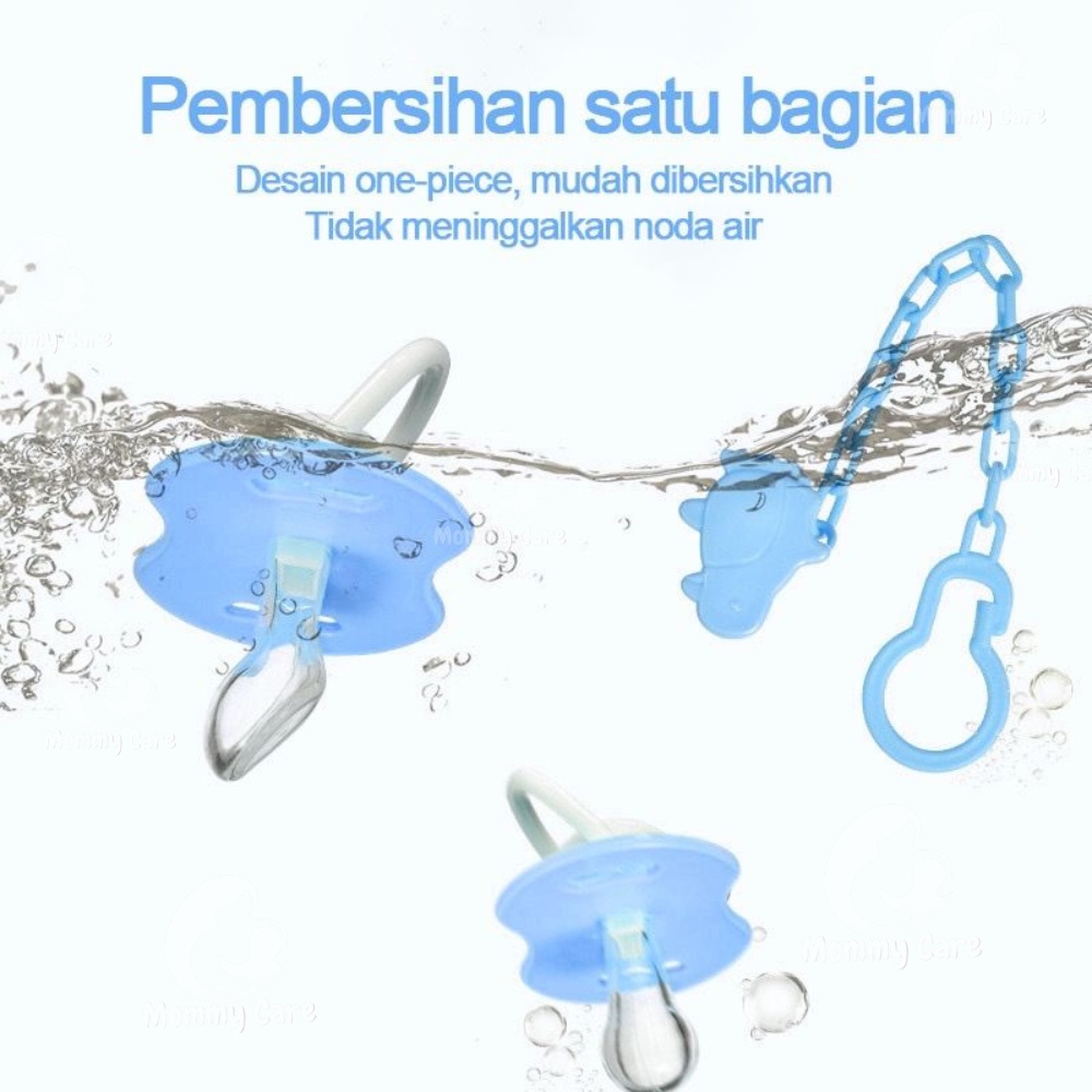 Empeng Dot Bayi Bulat Gepeng + Rantai Klip + Kotak Empeng
