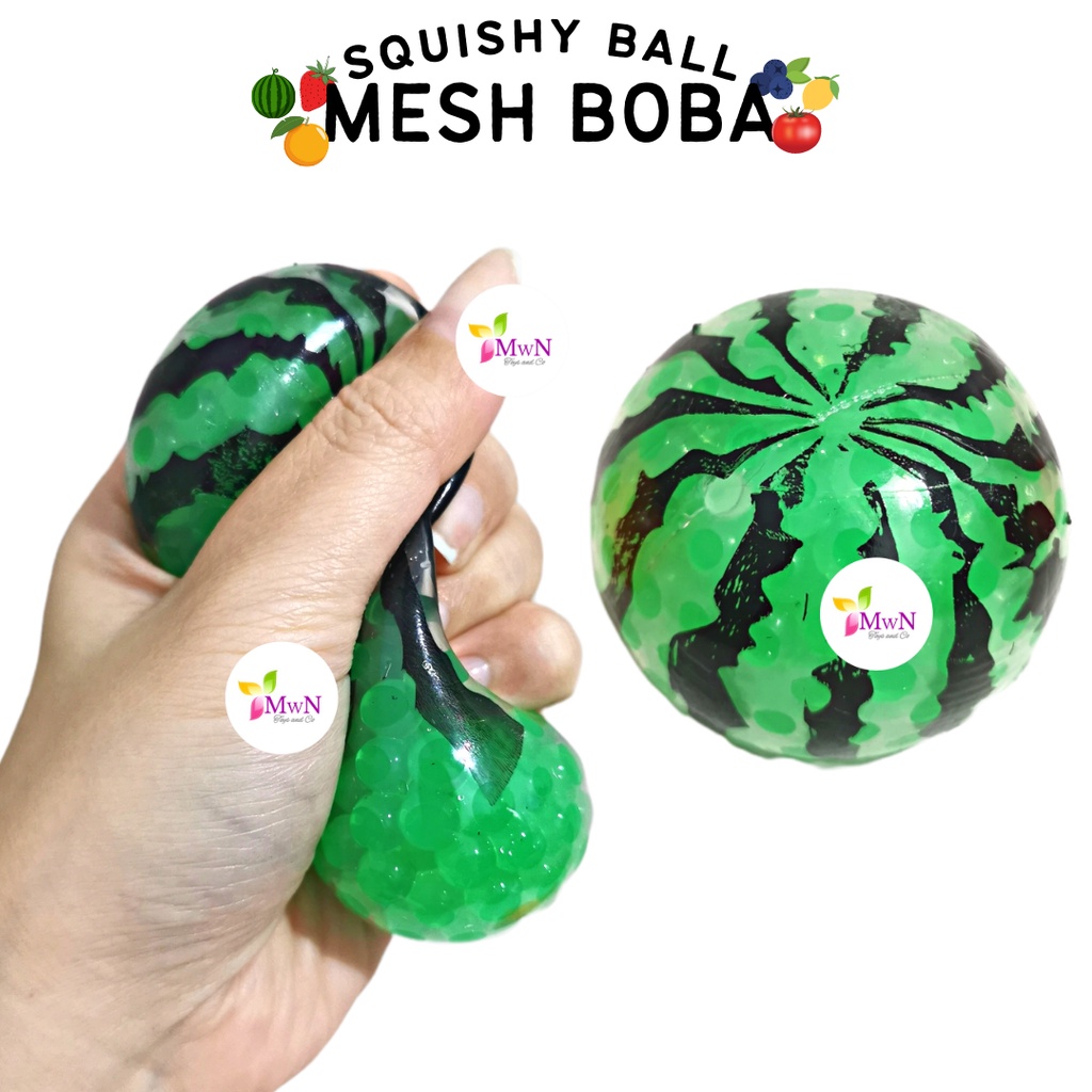 MWN Mainan Mesh BOBA Squishy Diameter 6 cm / Bola Pencetan Anti Stress