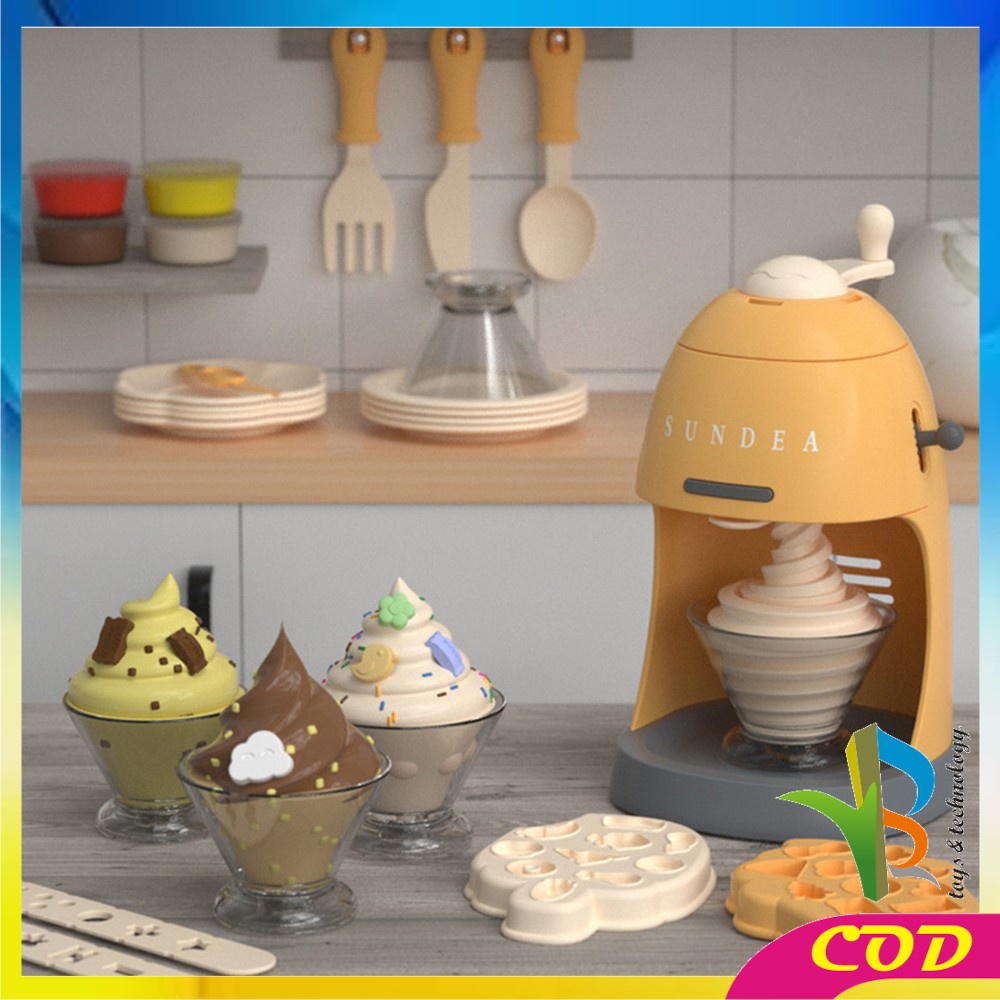 RB-M304 M305 Mainan Cetakan Playdough Set Anak Mesin Noodle Maker / Mainan Edukasi Plastisin Clay Mie Ice Cream Cake Kids Set