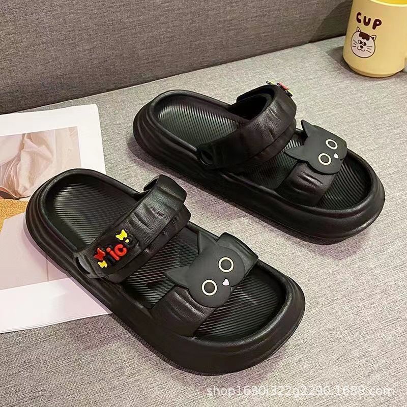 Sandal Jisso Cats Casual Tali Slip On Wanita Import High Quality